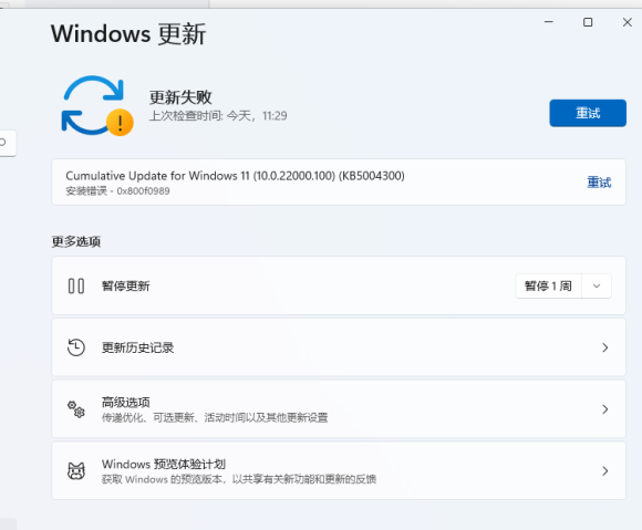 Win11Xʾe`0x800f0989ôk