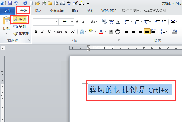 word2010пICtrl+X2